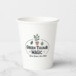 Green Thumb Magic | Urban Gardening Cofee Mug Papieren Bekers