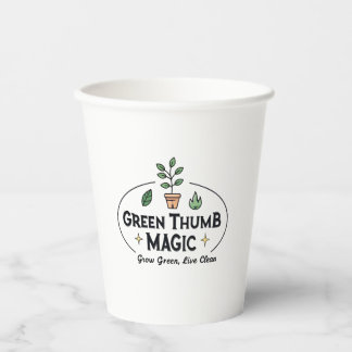 Green Thumb Magic | Urban Gardening Cofee Mug Papieren Bekers