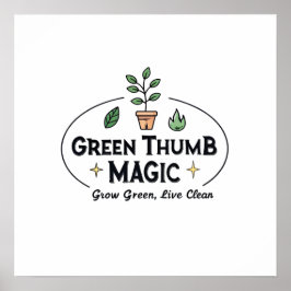 Green Thumb Magic | Urban Gardening T-Shirt Poster