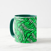 Green Tiger Animal Skin Pattern Design  Mok (Voorkant links)