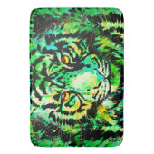 Green Tiger Bath Mat - Tiger Artwork - Wilde diere (Voorkant Verticaal)