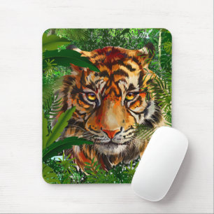 Green Tiger Mousepad Natuur Oerwoud Tiger Muismat