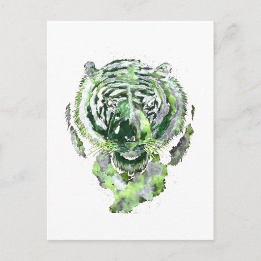 Green Tiger Spirit Briefkaart (Voorkant)