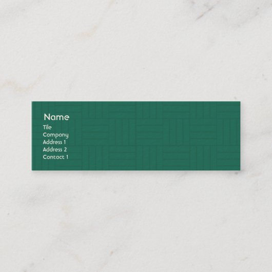 Green Tile - Skinny Mini Visitekaartje (Voorkant)