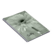 Green Tinted Daisy Flower Notitieboek (Rechterzijde)