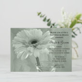 Green Tinted Daisy Post Wedding Brunch Kaart (Staand voorkant)