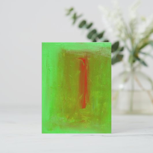 "Green to Red" Josef Albers Homage Briefkaart Afdr (Staand voorkant)