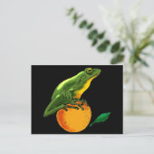 Green Toad en Sinaasappel Briefkaart (Staand voorkant)