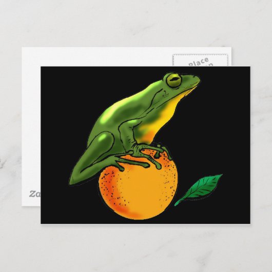 Green Toad en Sinaasappel Briefkaart (Voorkant / Achterkant)