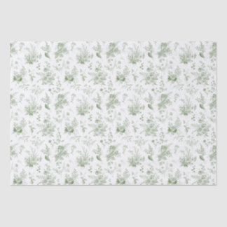 Green Toile De Jouy  Bloemen Chinoiserie Tissuepapier