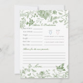 Green Toile De Jouy Floral Advies voor Baby Kaart (Voorkant)