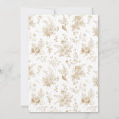 Green Toile De Jouy Floral Advies voor Baby Kaart (Achterkant)