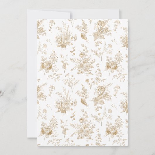 Green Toile De Jouy Floral Advies voor Baby Kaart (Achterkant)