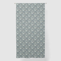 Green tone Art Nouveau Print Curtains