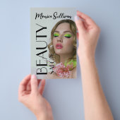 Green tone beauty salon flyer (Hand)