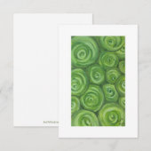 Green toned roses - hand-drawn original art. bedankkaart (Voorkant / Achterkant)