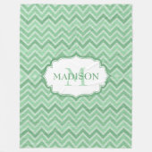 Green Tones Chevron Pattern Fleece Deken (Voorkant)