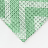 Green Tones Chevron Pattern Fleece Deken (Hoek)