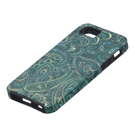 Green Tones   Paisley Pattern Case-Mate iPhone Case (Onderkant)
