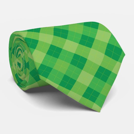 Green Tones Pset Stropdas (Opgerold)