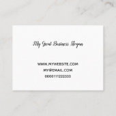 Green Toothy Bacteria Allergy Bugs Visitekaartje (Achterkant)