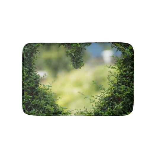 Green Topiary Heart Badmat (Voorkant)