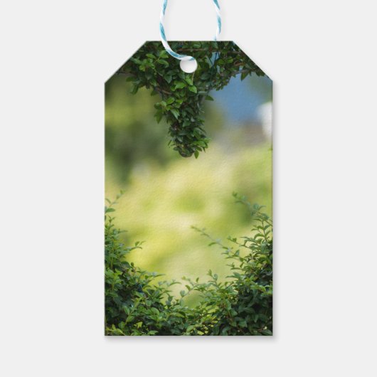 Green Topiary Heart Cadeaulabel (Voorkant)
