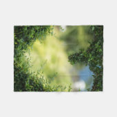Green Topiary Heart Fleece Deken (Voorkant (Horizontaal))