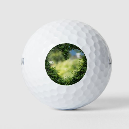 Green Topiary Heart Golfballen (Voorkant)