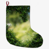 Green Topiary Heart Grote Kerstsok (Voorkant)