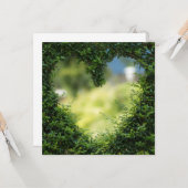 Green Topiary Heart Kaart (Voorkant / Achterkant in situ)