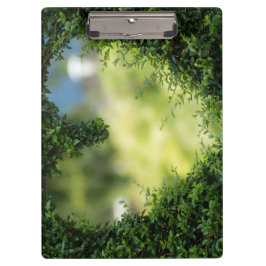 Green Topiary Heart Klembord