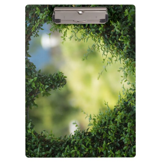 Green Topiary Heart Klembord (Voorkant)