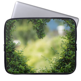Green Topiary Heart Laptop Sleeve
