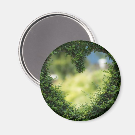 Green Topiary Heart Magneet (Voorkant / Achterkant)