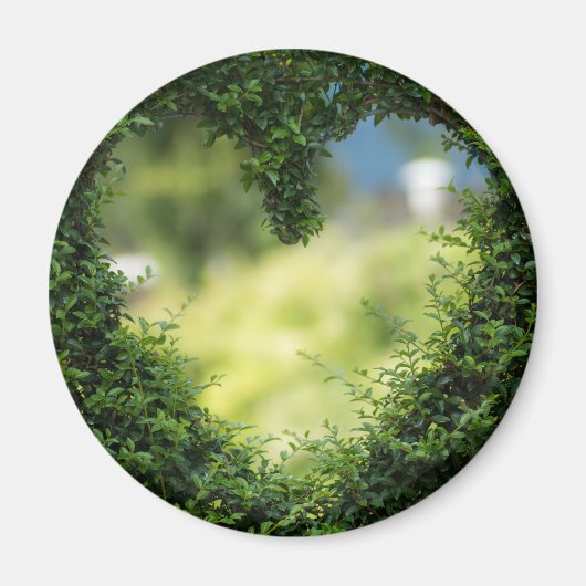 Green Topiary Heart Magneet (Voorkant)