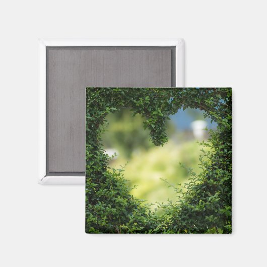 Green Topiary Heart Magneet (Voorkant / Achterkant)