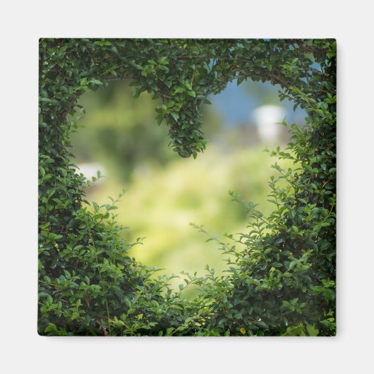 Green Topiary Heart Magneet (Voorkant)