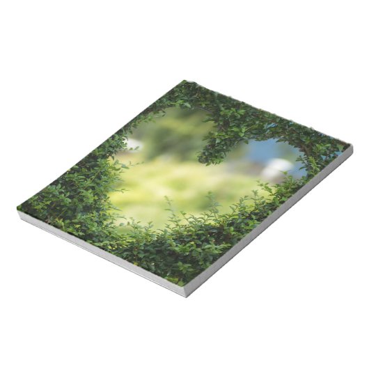 Green Topiary Heart Notitieblok (Linkerzijde)