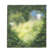 Green Topiary Heart Notitieblok (Voorkant)