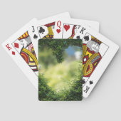 Green Topiary Heart Pokerkaarten (Achterkant)