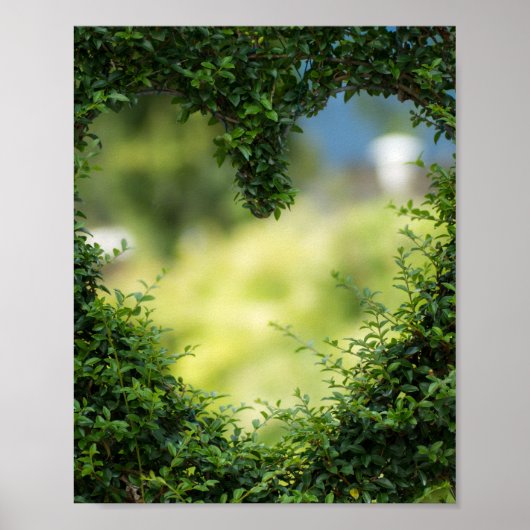 Green Topiary Heart Poster (Voorkant)