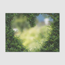 Green Topiary Heart Tissuepapier