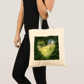 Green Topiary Heart Tote Bag (Voorkant (product))