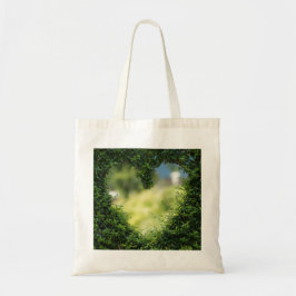 Green Topiary Heart Tote Bag
