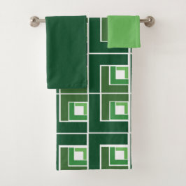 Green Topsy Turvy Bath Towel Set Bad Handdoek