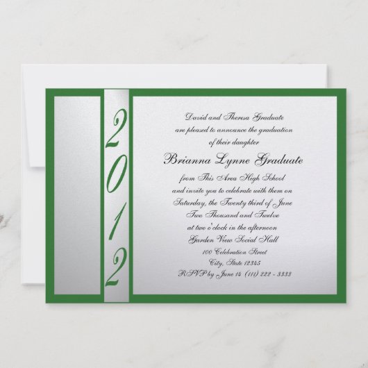 Green Touch of Class Afstuderen 2012 Kaart (Achterkant)