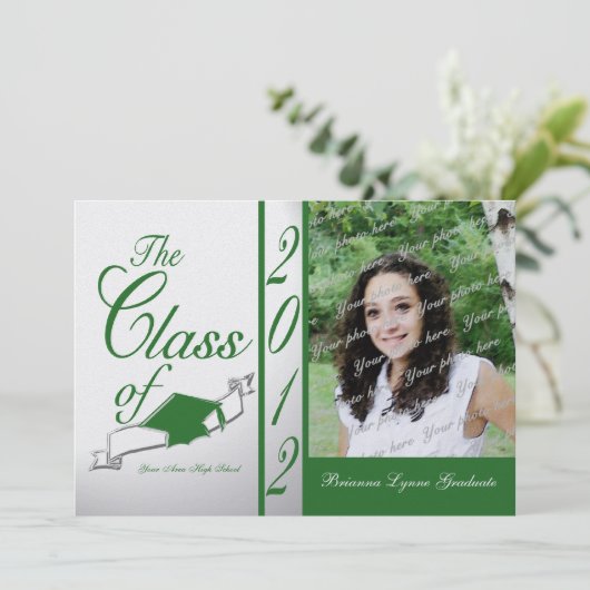 Green Touch of Class Afstuderen 2012 Kaart (Staand voorkant)