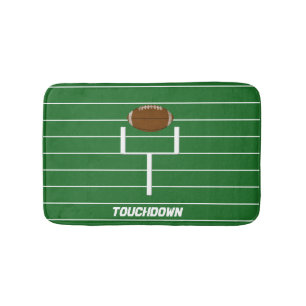 Green Touchdown Football Bath Mat