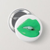 Green Toxic Kiss Ronde Button 5,7 Cm (Voorkant /achterkant)